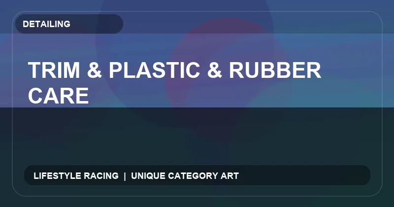 Trim & Plastic & Rubber Care